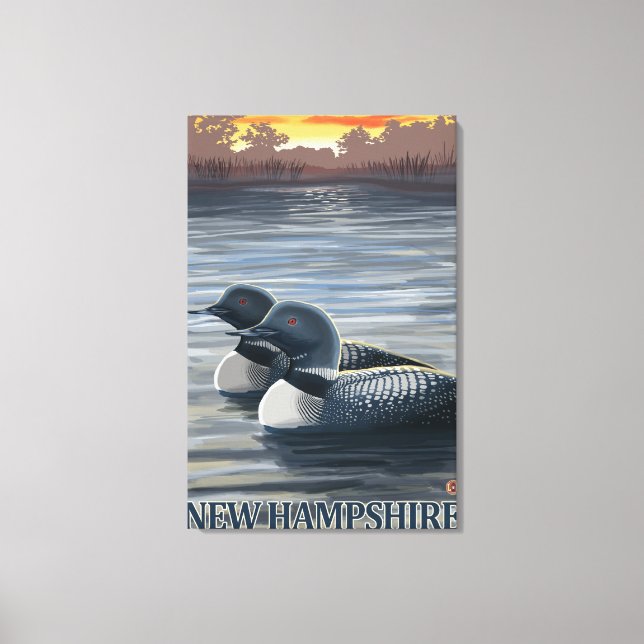 New HampshireCommon Loon Canvas Print (Front)