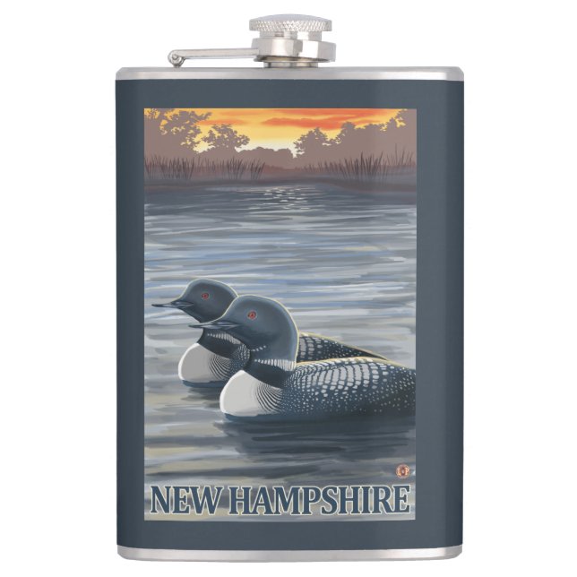 New HampshireCommon Loon Flask (Front)