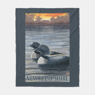 New HampshireCommon Loon Fleece Blanket
