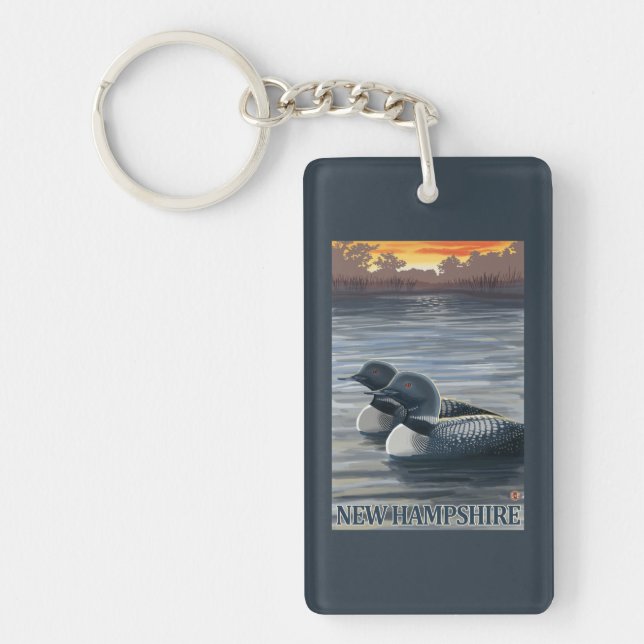 New HampshireCommon Loon Keychain (Front)