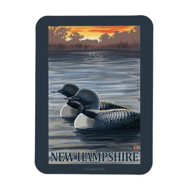 New HampshireCommon Loon Magnet (Vertical)