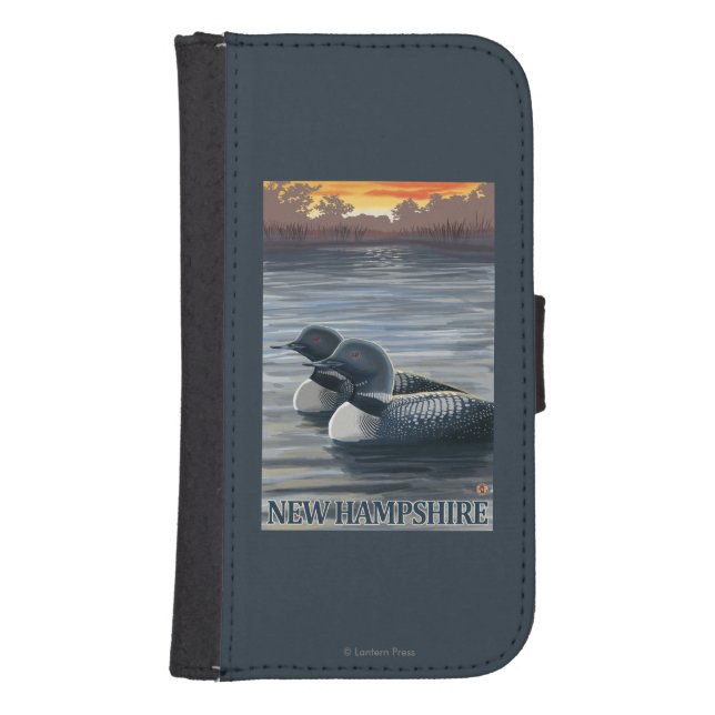 New HampshireCommon Loon Samsung Galaxy Wallet Case (Front)
