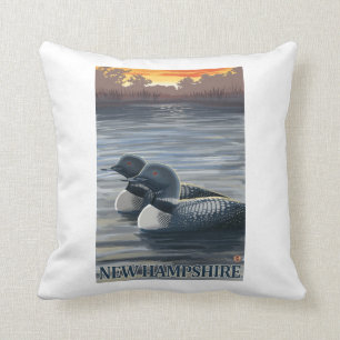 New HampshireCommon Loon Throw Pillow