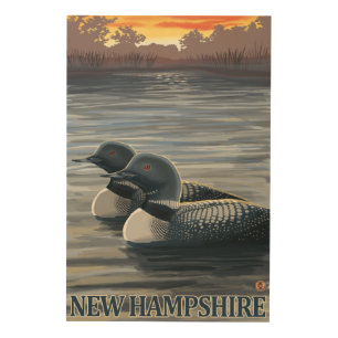 New HampshireCommon Loon Wood Wall Art