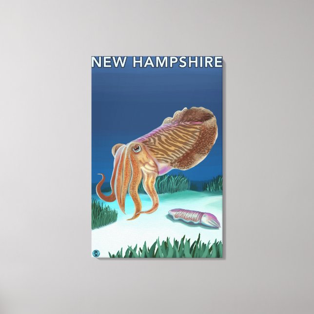 New HampshireCuttlefish Scene Canvas Print (Front)
