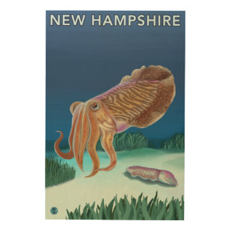 New HampshireCuttlefish Scene Wood Wall Decor
