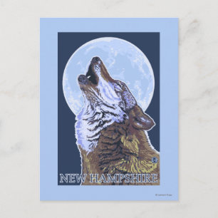 New HampshireHowling Wolf Postcard