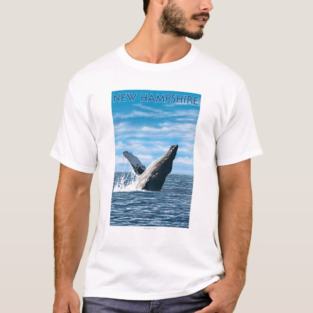 New HampshireHumpback Whale Scene T-Shirt (Front)