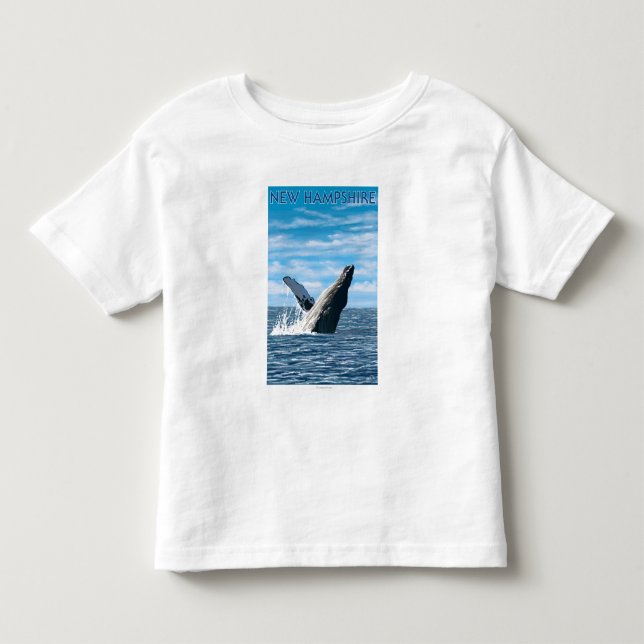 New HampshireHumpback Whale Scene Toddler T-shirt (Front)