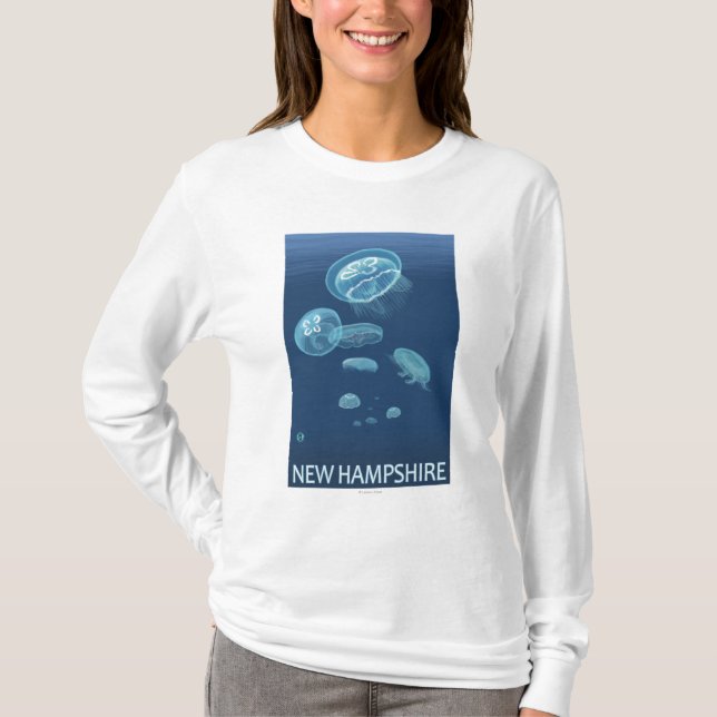 New HampshireJellyfish Scene T-Shirt (Front)