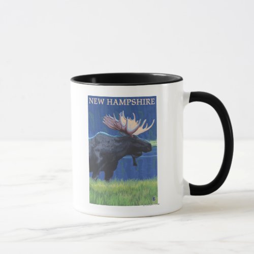 New HampshireMoose in the Moonlight Mug