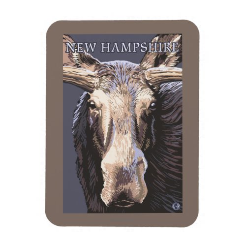 New HampshireMoose Up Close Magnet