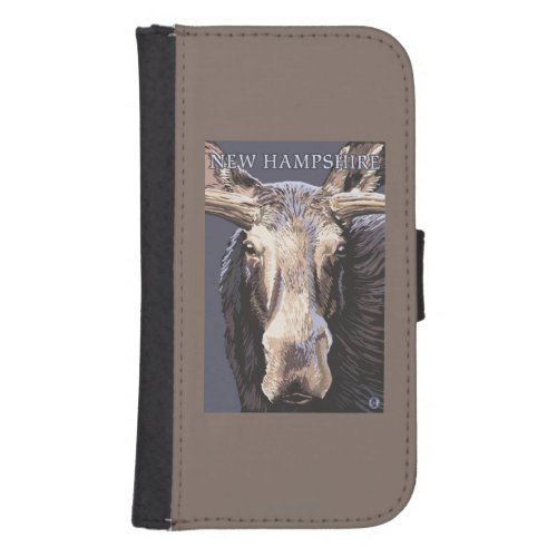 New HampshireMoose Up Close Samsung S4 Wallet Case