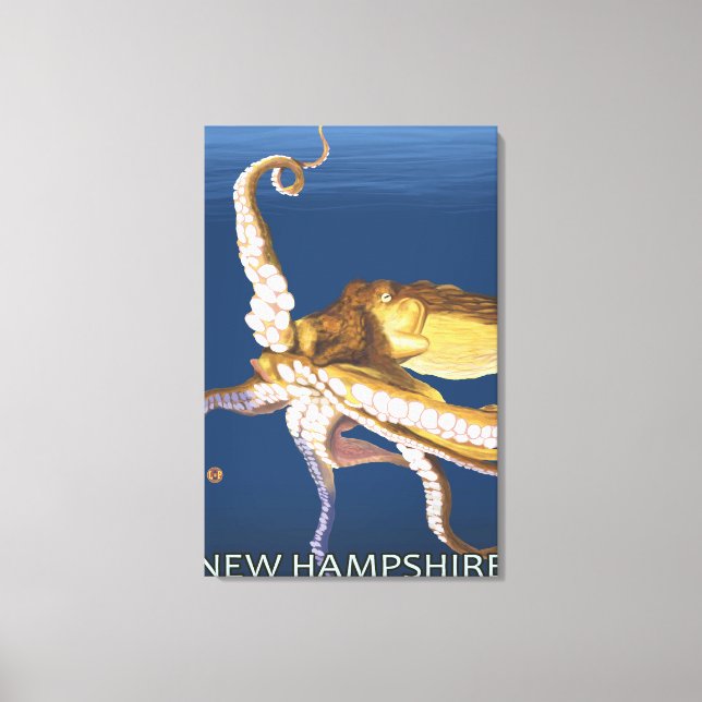 New HampshireOctopus Scene Canvas Print (Front)