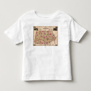New HampshirePanoramic MapNew Hampshire Toddler T-shirt