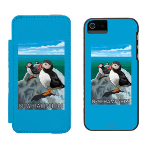 New HampshirePuffins Scene iPhone SE/5/5s Wallet Case