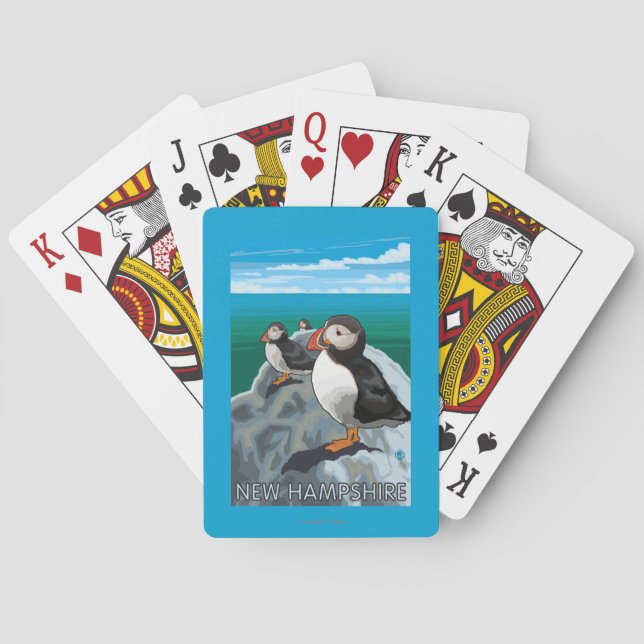 New HampshirePuffins Scene Poker Cards (Back)