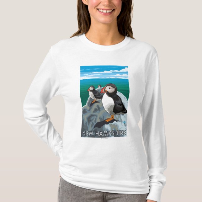 New HampshirePuffins Scene T-Shirt (Front)
