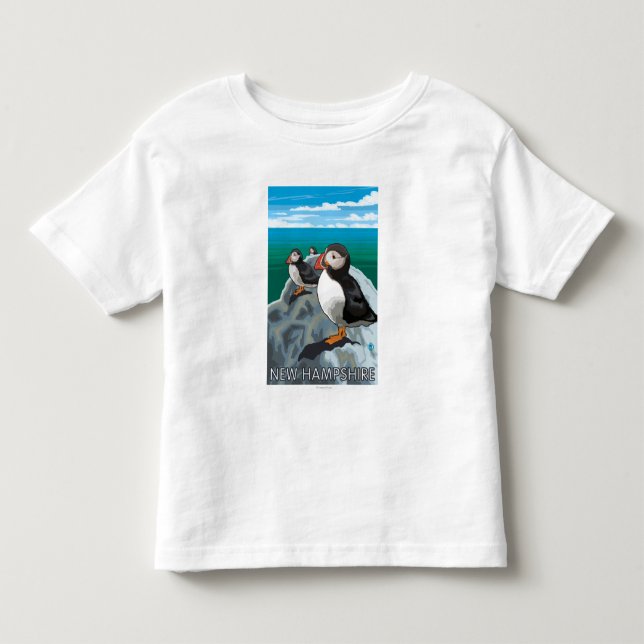 New HampshirePuffins Scene Toddler T-shirt (Front)