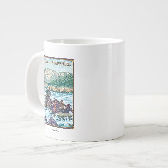New HampshireRiver Rafting Scene Giant Coffee Mug (Front Left)