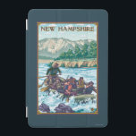 New HampshireRiver Rafting Scene iPad Mini Cover<br><div class="desc">New Hampshire - River Rafting Scene - LP Original Poster - was created in 2008. This image depicts scenes from New Hampshire.</div>