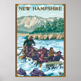 New HampshireRiver Rafting Scene Poster