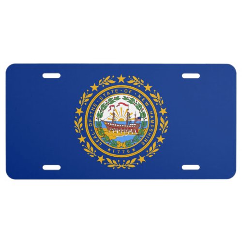 New Hampshires Flag License Plate