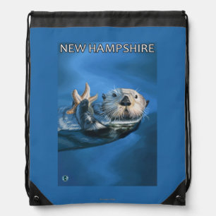 New HampshireSea Otter Scene Drawstring Bag