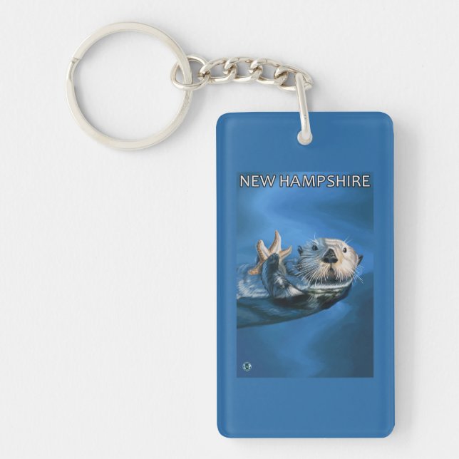 New HampshireSea Otter Scene Keychain (Front)