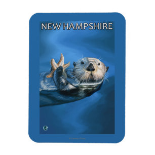 New HampshireSea Otter Scene Magnet