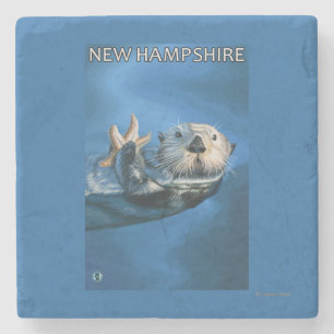 New HampshireSea Otter Scene Stone Coaster