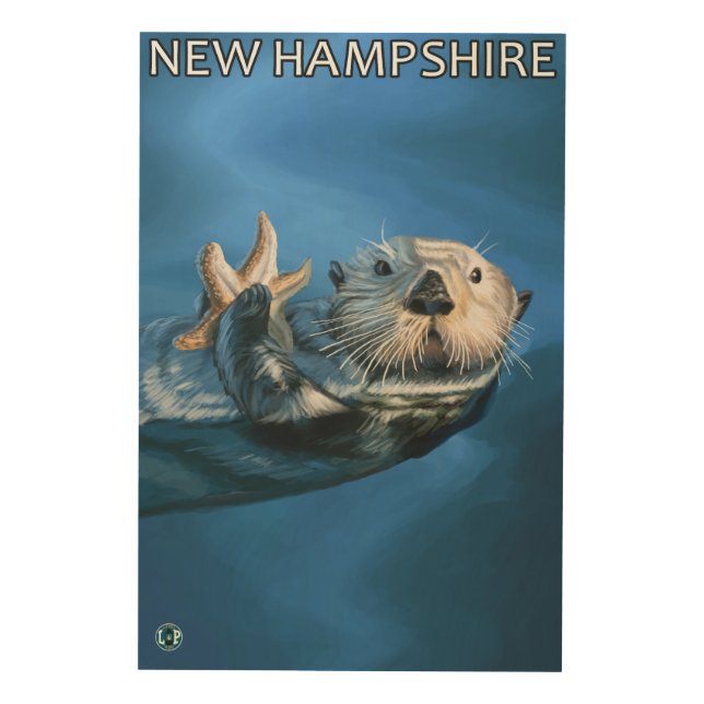 New HampshireSea Otter Scene Wood Wall Decor (Front)