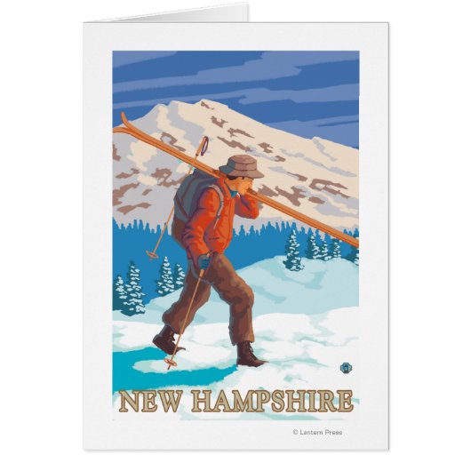 New HampshireSkier Carrying Skis (Front)