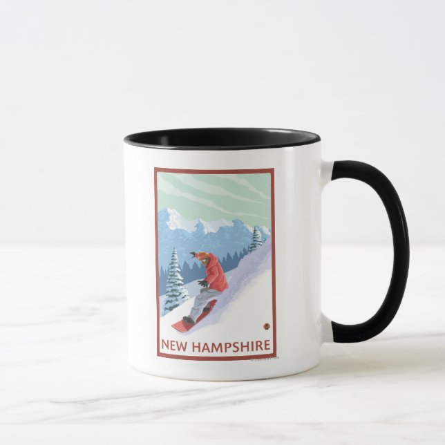 New HampshireSnowboarder Scene Mug (Right)
