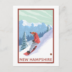 New HampshireSnowboarder Scene Postcard