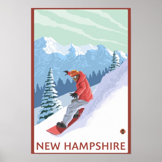 New HampshireSnowboarder Scene Poster (Front)