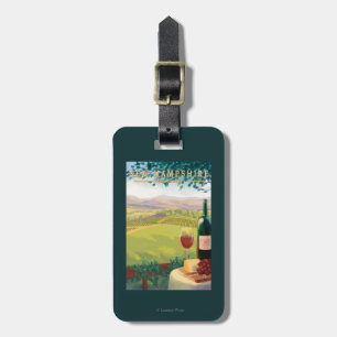 New HampshireWine Country Scene Luggage Tag