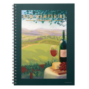 New HampshireWine Country Scene Notebook