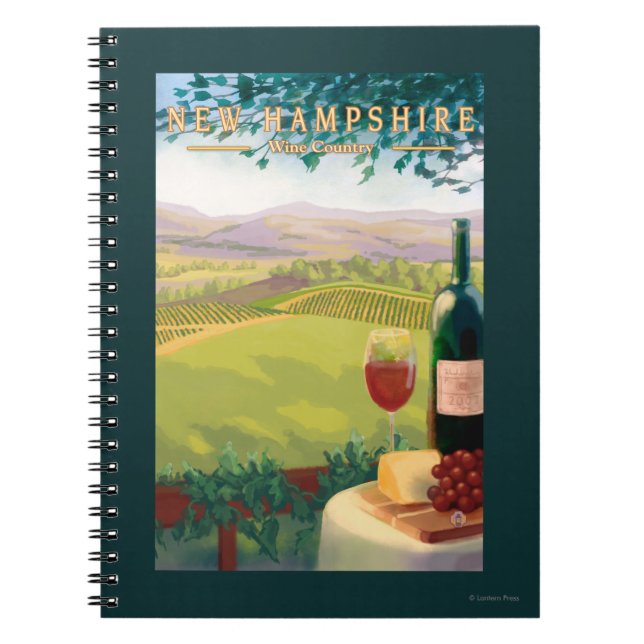 New HampshireWine Country Scene Notebook (Front)