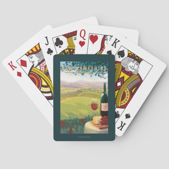 New HampshireWine Country Scene Poker Cards (Back)