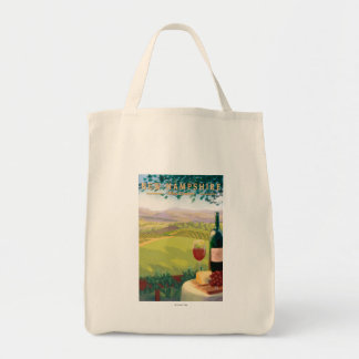 New HampshireWine Country Scene Tote Bag