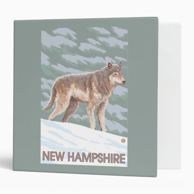 New HampshireWolf Scene 3 Ring Binder (Front/Inside)