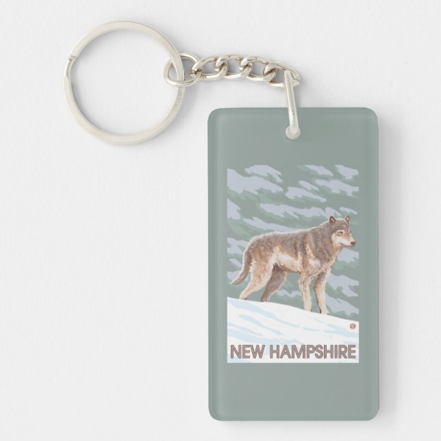 New HampshireWolf Scene Keychain (Front)