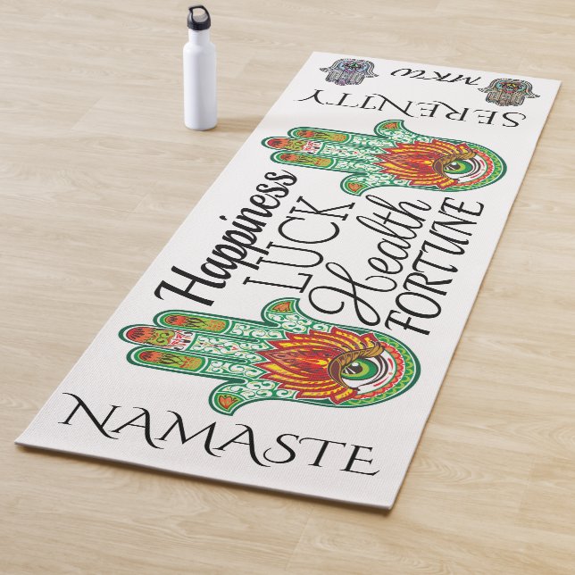 New Hamsa Hand Yoga Mat - See Pretty Back (In Situ)