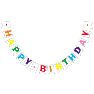 NEW! HAppy Birthday - bunting banner