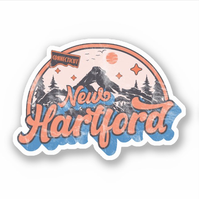 New Hartford, Connecticut Sticker (Front)