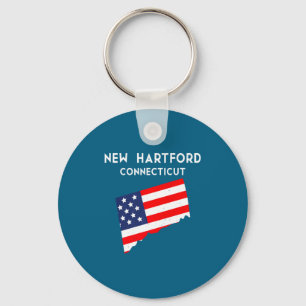 New Hartford Connecticut Usa State America Travel Keychain