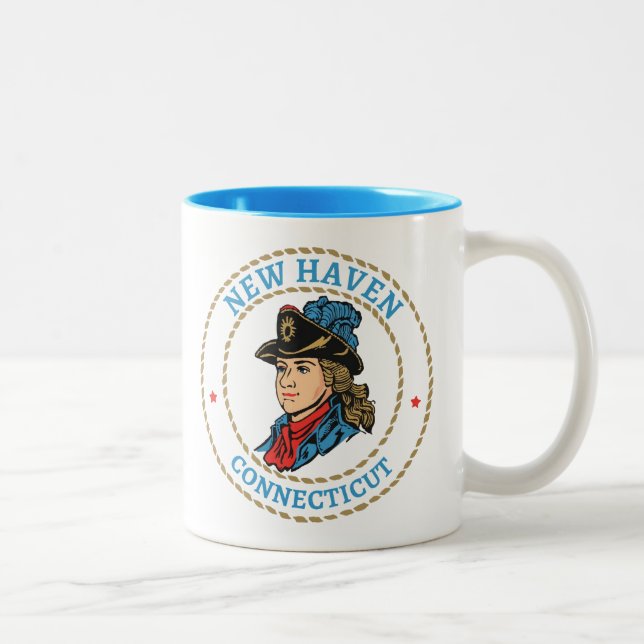 New Haven Connecticut Colonial Two-Tone Coffee Mug (Right)