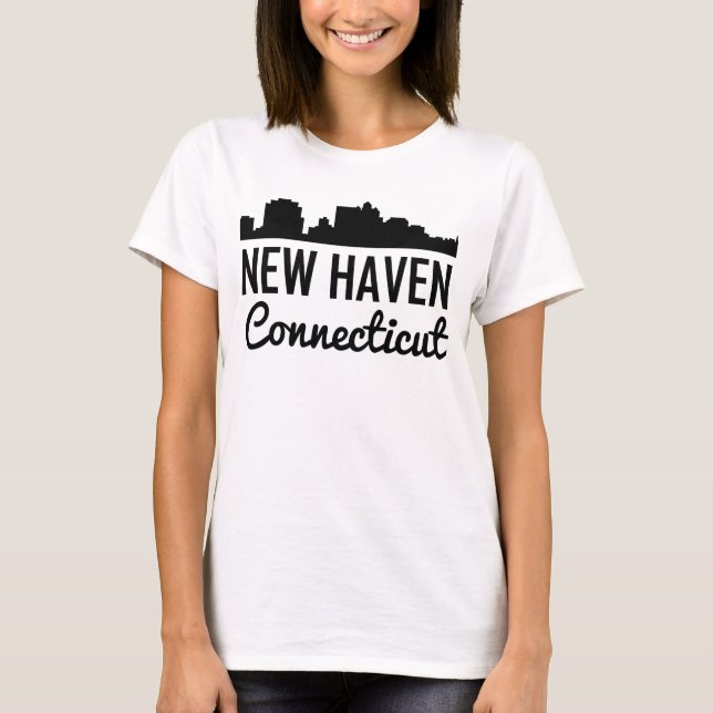New Haven Connecticut Skyline T-Shirt (Front)