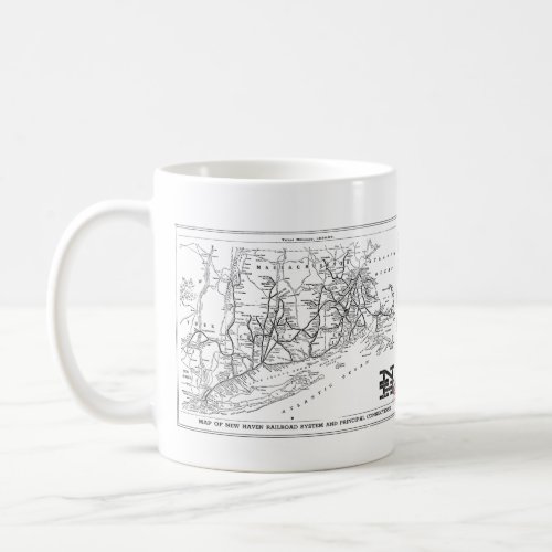 New Haven Railroad 1956 Map    Coffee Mug